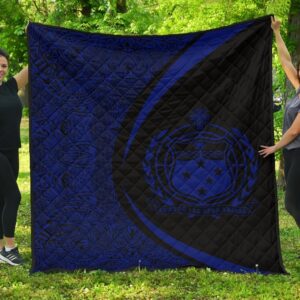 Samoa Coat Of Arms Polynesian Premium Quilt  Circle Style  04 J2  Quilt